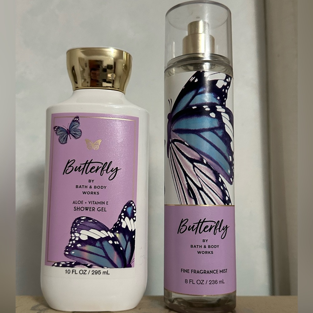 Bath & Body Works Butterfly shower gel and spray